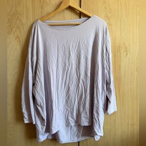 Lululemon Back In Action long sleeve organic Pima cotton top